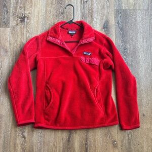 Patagonia Women Vibrant Red Pullover Fleece